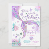 Invitation à une fête d'anniversaire de sirène (Devant)