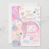 Invitation à une fête d'anniversaire de sirène (Devant)