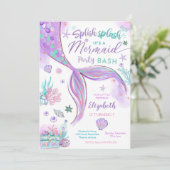 Invitation à une fête d'anniversaire de sirène (Debout devant)