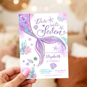 Invitation à une fête d'anniversaire de sirène