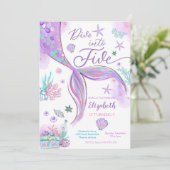 Invitation à une fête d'anniversaire de sirène (Debout devant)
