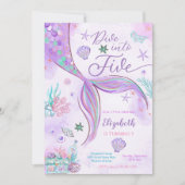 Invitation à une fête d'anniversaire de sirène (Devant)