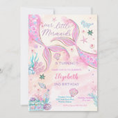 Invitation à une fête d'anniversaire de sirène (Devant)