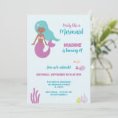 Invitation à une fête d'anniversaire de sirène noi (Debout devant)
