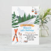 Invitation à une fête d'anniversaire de ski (Debout devant)