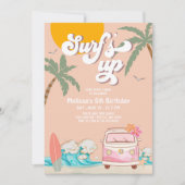 Invitation à une fête d'anniversaire de surf pour (Devant)