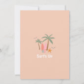 Invitation à une fête d'anniversaire de surf pour (Dos)
