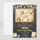 Invitation à une fête d'anniversaire de tableau de (Devant / Derrière)