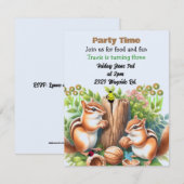 Invitation à une fête d'anniversaire de Tamias et (Devant / Derrière)