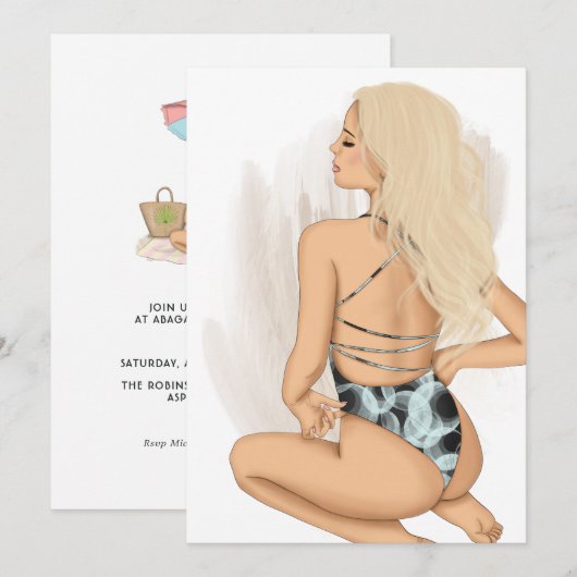 Invitation à une fête d'anniversaire de vacances d (Devant / Derrière)