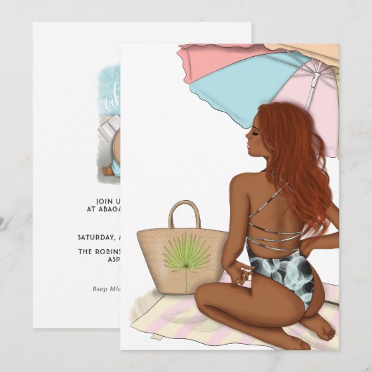 Invitation à une fête d'anniversaire de vacances d (Devant / Derrière)