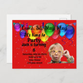 Invitation à une fête d'anniversaire d'enfant (Devant / Derrière)