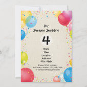 Invitation à une fête d'anniversaire d'enfant - Vo (Dos)