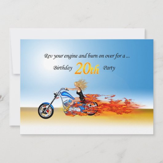 Invitation à une fête d'anniversaire des 20 ans av (Devant)