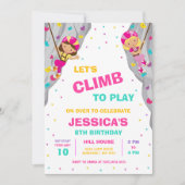 Invitation à une fête d'anniversaire d'escalade de (Devant)