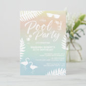 Invitation à une fête d'anniversaire d'été Pool Pa (Debout devant)