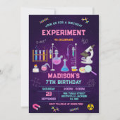 Invitation à une fête d'anniversaire d'expérience  (Devant)