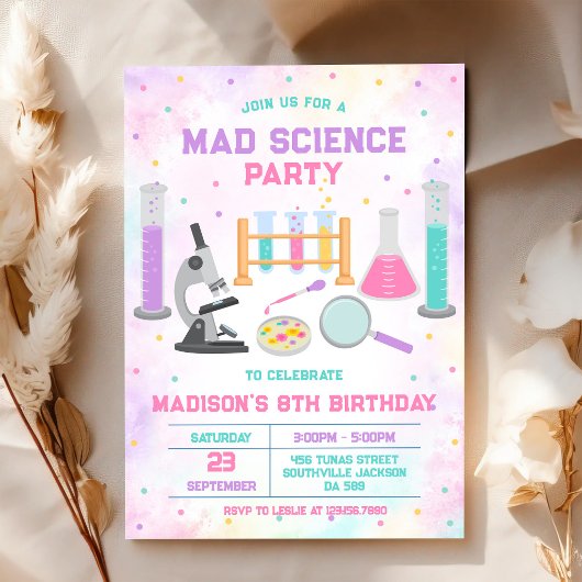 Invitation à une fête d'anniversaire d'expérience 