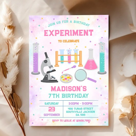 Invitation à une fête d'anniversaire d'expérience