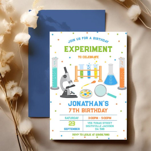 Invitation à une fête d'anniversaire d'expérience