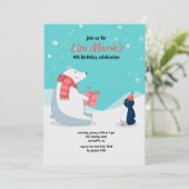 Invitation à une fête d'anniversaire d'hiver (Debout devant)