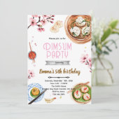 Invitation à une fête d'anniversaire Dimsum (Debout devant)