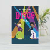 Invitation à une fête d'anniversaire disco (Debout devant)