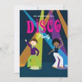Invitation à une fête d'anniversaire disco (Devant)