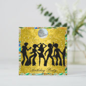 Invitation à une fête d'anniversaire Disco 70's Ré (Debout devant)