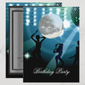Invitation à une fête d'anniversaire Disco Rétro (Devant / Derrière)