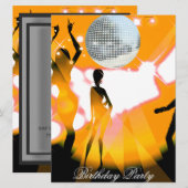 Invitation à une fête d'anniversaire Disco Rétro (Devant / Derrière)
