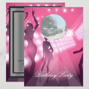 Invitation à une fête d'anniversaire Disco Rétro