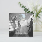 Invitation à une fête d'anniversaire Disco Rétro (Debout devant)