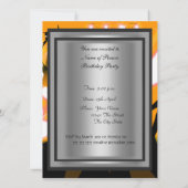 Invitation à une fête d'anniversaire Disco Rétro (Dos)