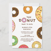 Invitation à une fête d'anniversaire Donut (Devant)