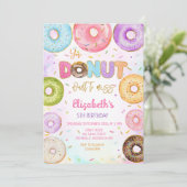 Invitation à une fête d'anniversaire Donut (Debout devant)