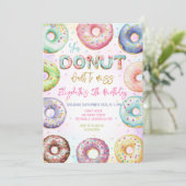 Invitation à une fête d'anniversaire Donut (Debout devant)