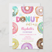 Invitation à une fête d'anniversaire Donut (Devant)