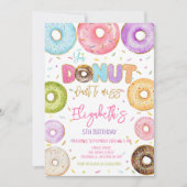Invitation à une fête d'anniversaire Donut (Devant)