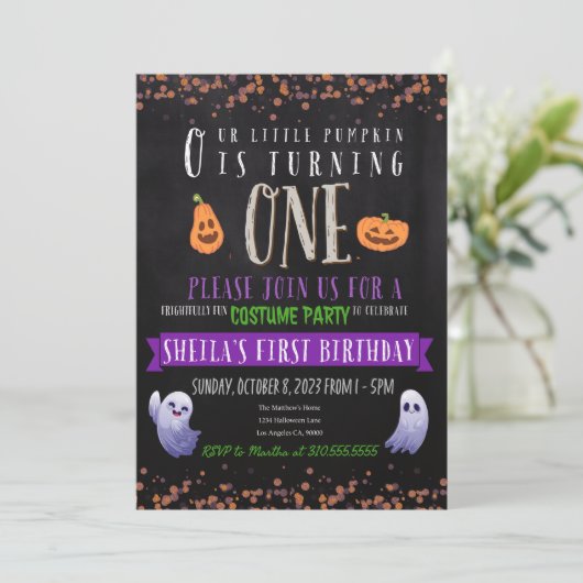 Invitation à une fête d'anniversaire en costume (Debout devant)