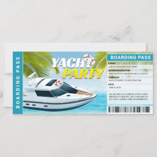 Invitation à une fête d'anniversaire en croisière 