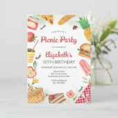Invitation à une fête d'anniversaire en pique-niqu (Debout devant)
