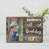 Invitation à une fête d'anniversaire en plein air (Debout devant)