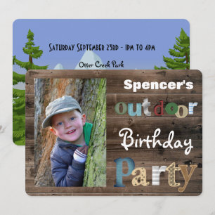Invitation à une fête d'anniversaire en plein air
