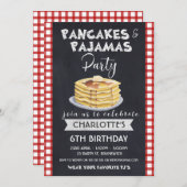 Invitation à une fête d'anniversaire en pyjama et (Devant / Derrière)