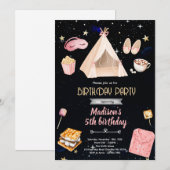 Invitation à une fête d'anniversaire en pyjama S'm (Devant / Derrière)