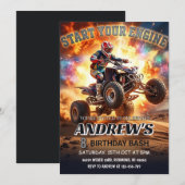 Invitation à une fête d'anniversaire en quad ATV (Devant / Derrière)