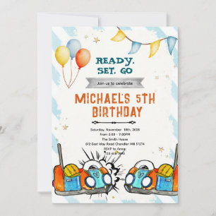 Invitation à une fête d'anniversaire en voiture ta