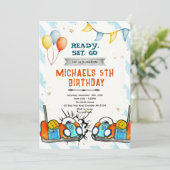 Invitation à une fête d'anniversaire en voiture ta (Debout devant)