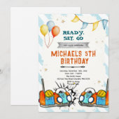 Invitation à une fête d'anniversaire en voiture ta (Devant / Derrière)